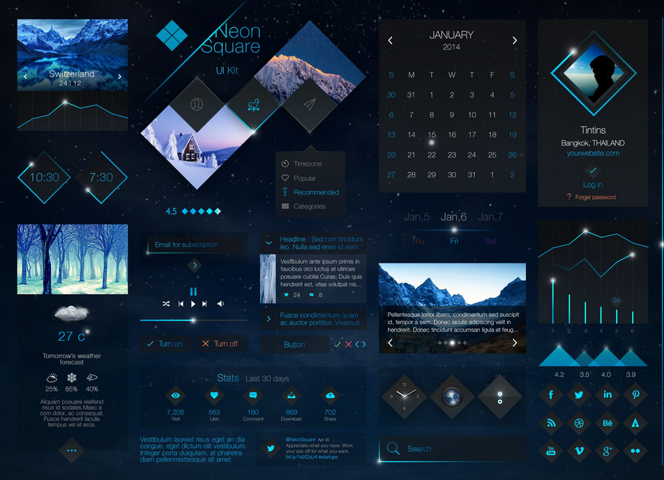 網(wǎng)站設(shè)計(jì)之UI設(shè)計(jì)中深色系背景的獨(dú)特見(jiàn)解