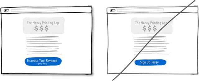 試著在頁(yè)面上使用能"帶給用戶好處的按鈕"，取代"任務(wù)導(dǎo)向的按鈕"