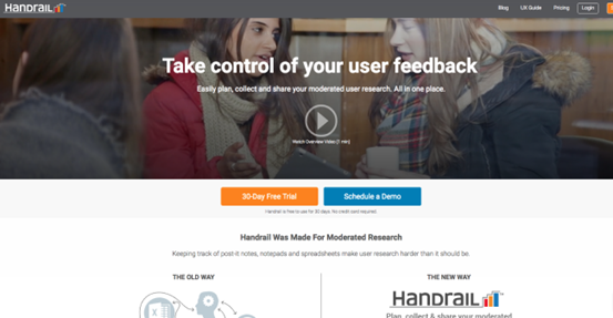 HandrailUX簡(jiǎn)化了進(jìn)行用戶訪談的流程 HandrailUX簡(jiǎn)化了進(jìn)行用戶訪談的流程